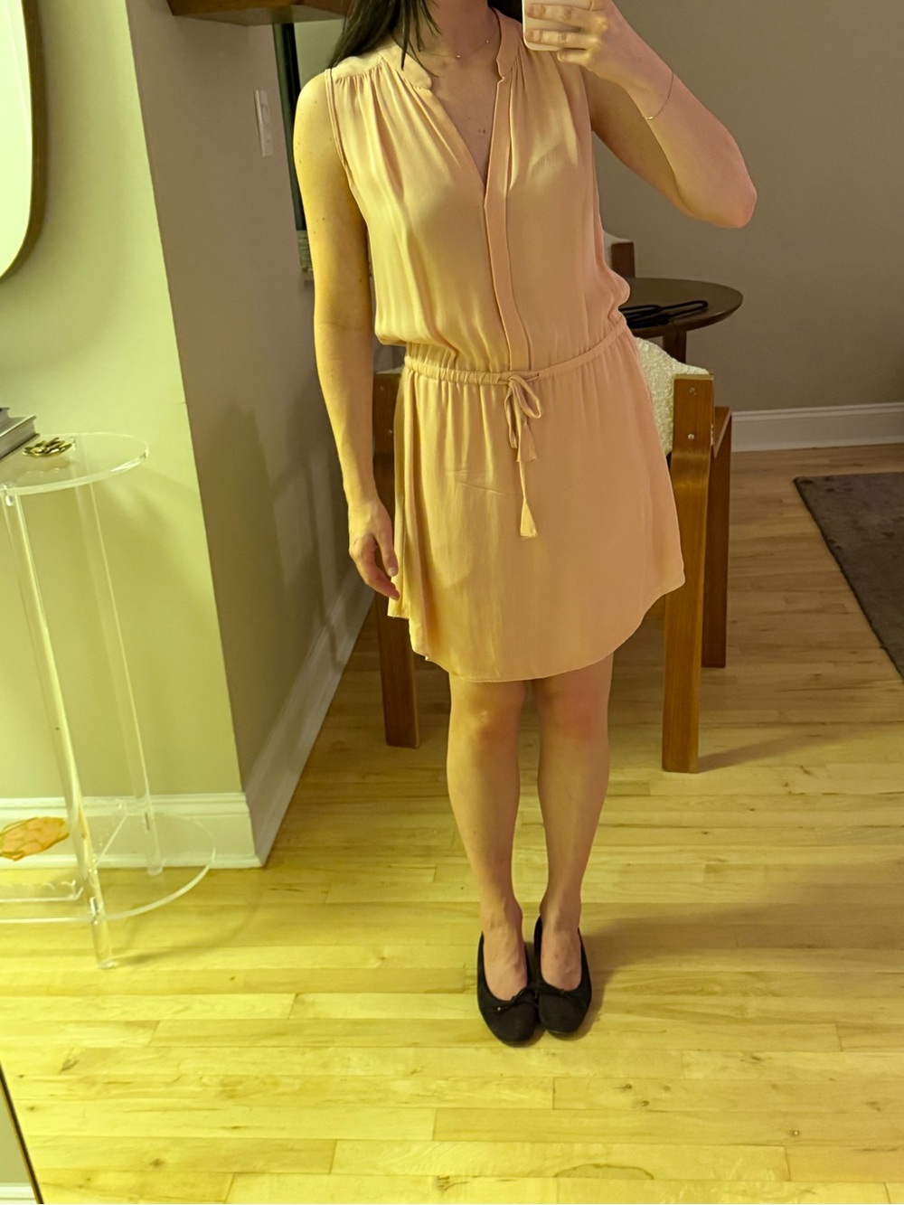 Aritzia Babaton Light Pink Sleeveless Dress Size XS